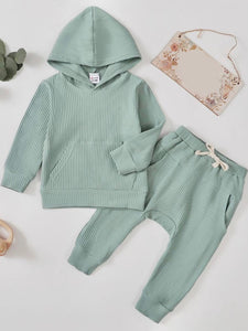 Baby Ribbed Hoodie Sweatsuit