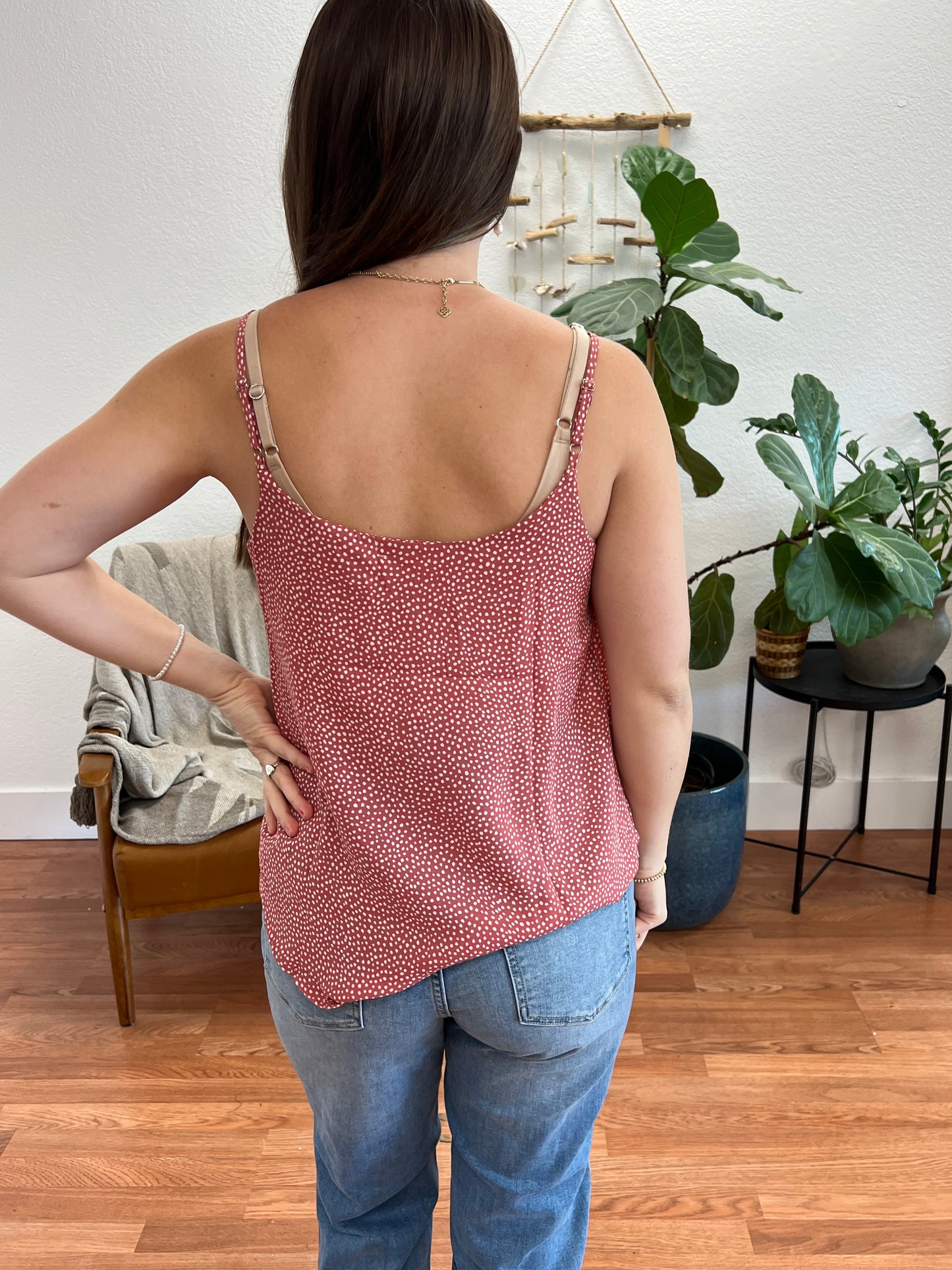 Terracotta Dot Woven Cami