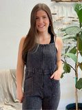 Washed Black Overalls