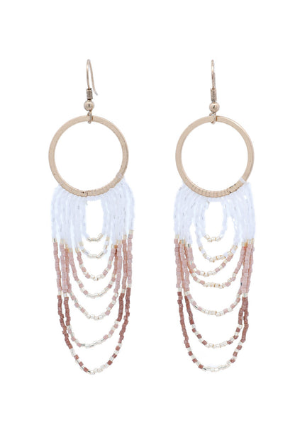 Beaded Fringe Earrings