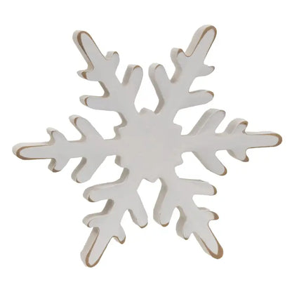 Distressed Chunky Wooden Snowflake Sitters