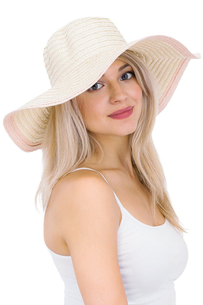 Two Tone Floppy Sun Hat