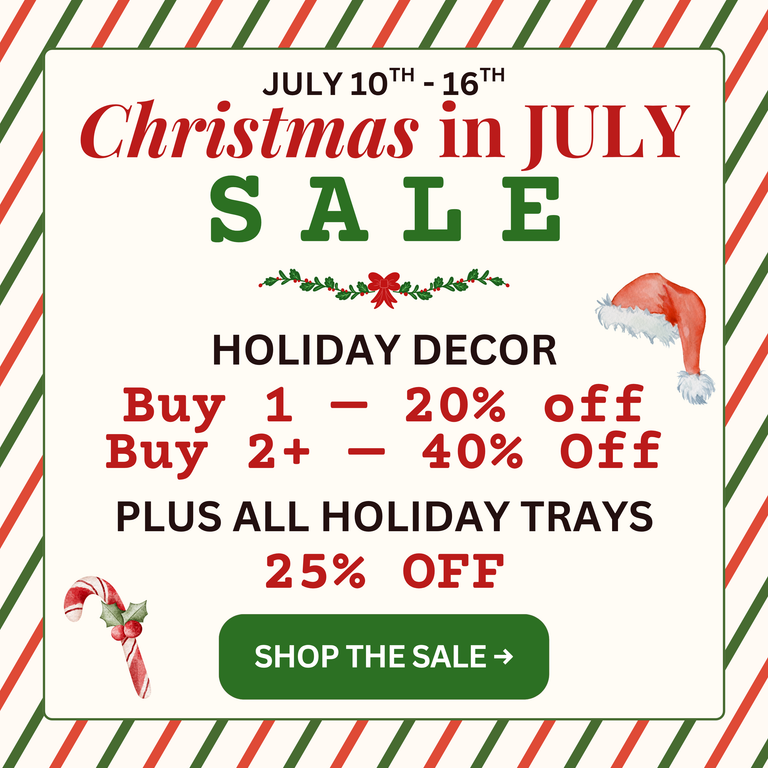 shop our Christmas in july sale