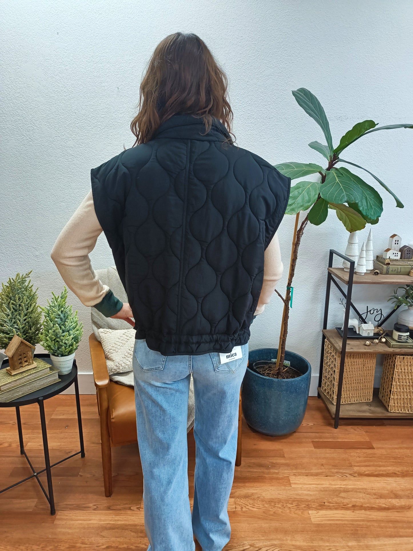 Button Front Relaxed Vest