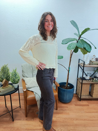 Mica Dark Brown Straight Leg Jeans