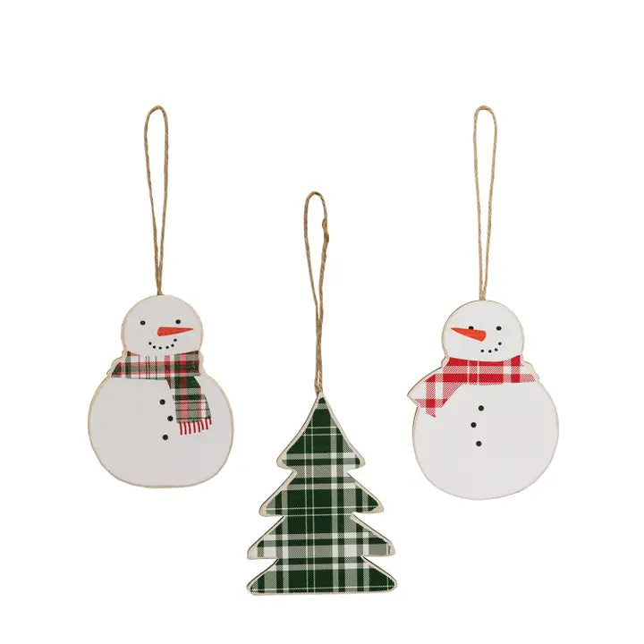 Plaid Christmas Ornaments