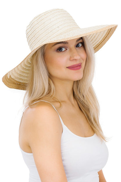 Two Tone Floppy Sun Hat