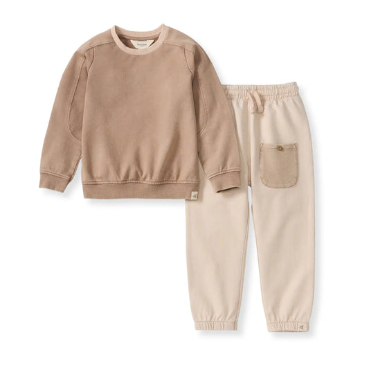 Boys Acid Wash Sweatshirt Set