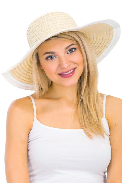 Two Tone Floppy Sun Hat