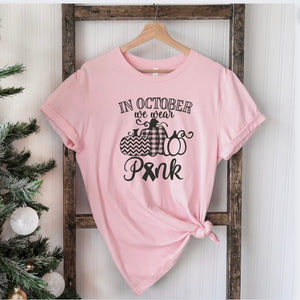 Envy Stylz Boutique Women - Apparel - Shirts - T-Shirts *Deal Of The Day* In October We Wear Pink Super Soft Graphic Tee