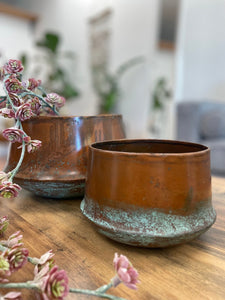 Aged Copper Planter - Small