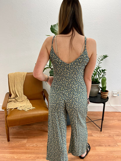 Tiny Floral Wide Leg Jumpsuit