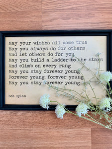 Forever Young Framed Wall Decor