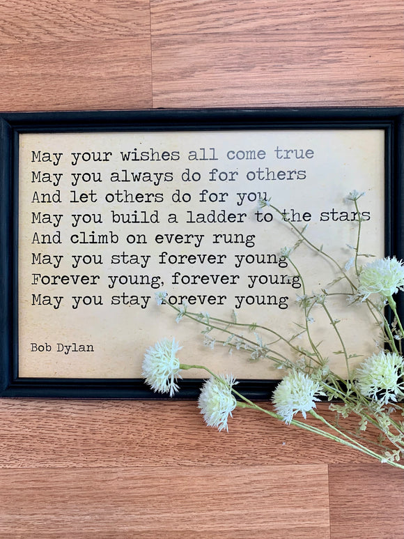 Forever Young Framed Wall Decor