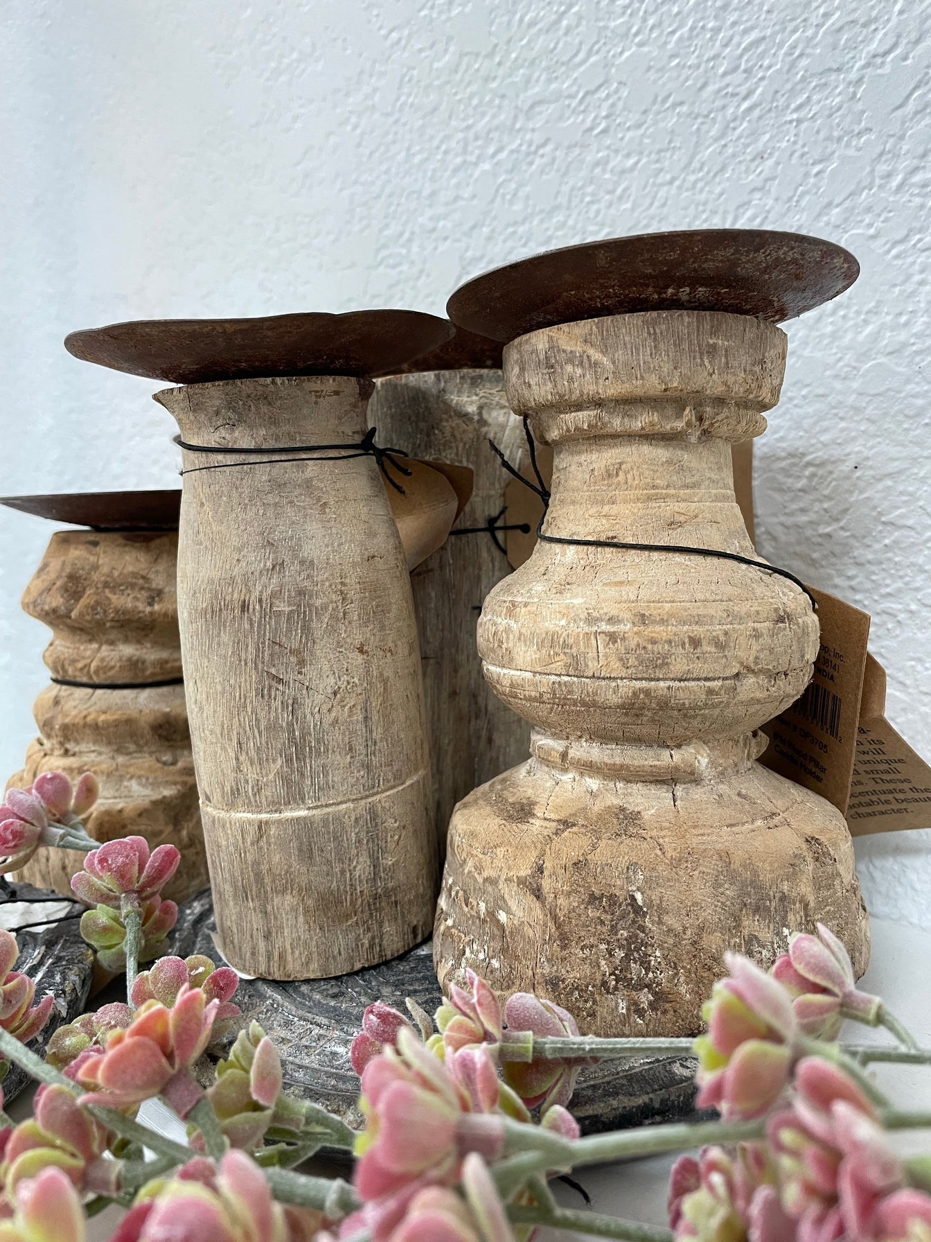 Rustic Found Candle Holders
