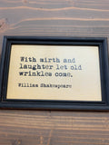 Framed Wall Quote - Shakespeare