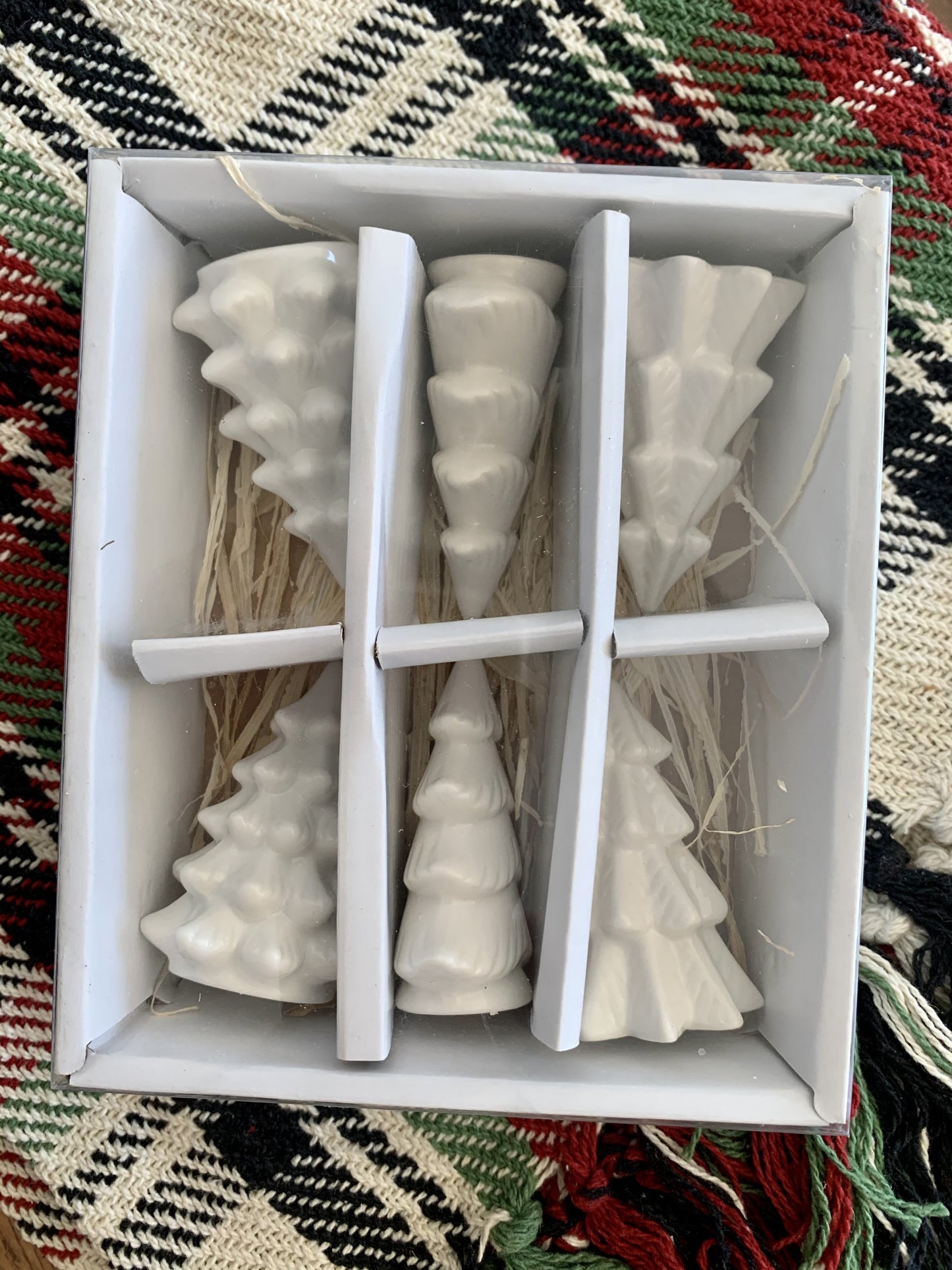 White Glazed Tree Set