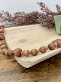 Natural Curved Wood Tray