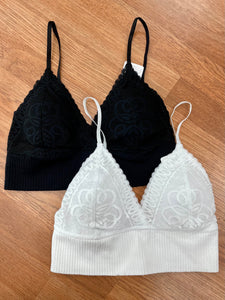 Black Seamless Triangle Bralette