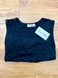 Black Twist Front Crop Tank
