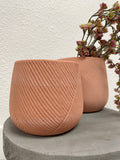 Engraved Stoneware Planter