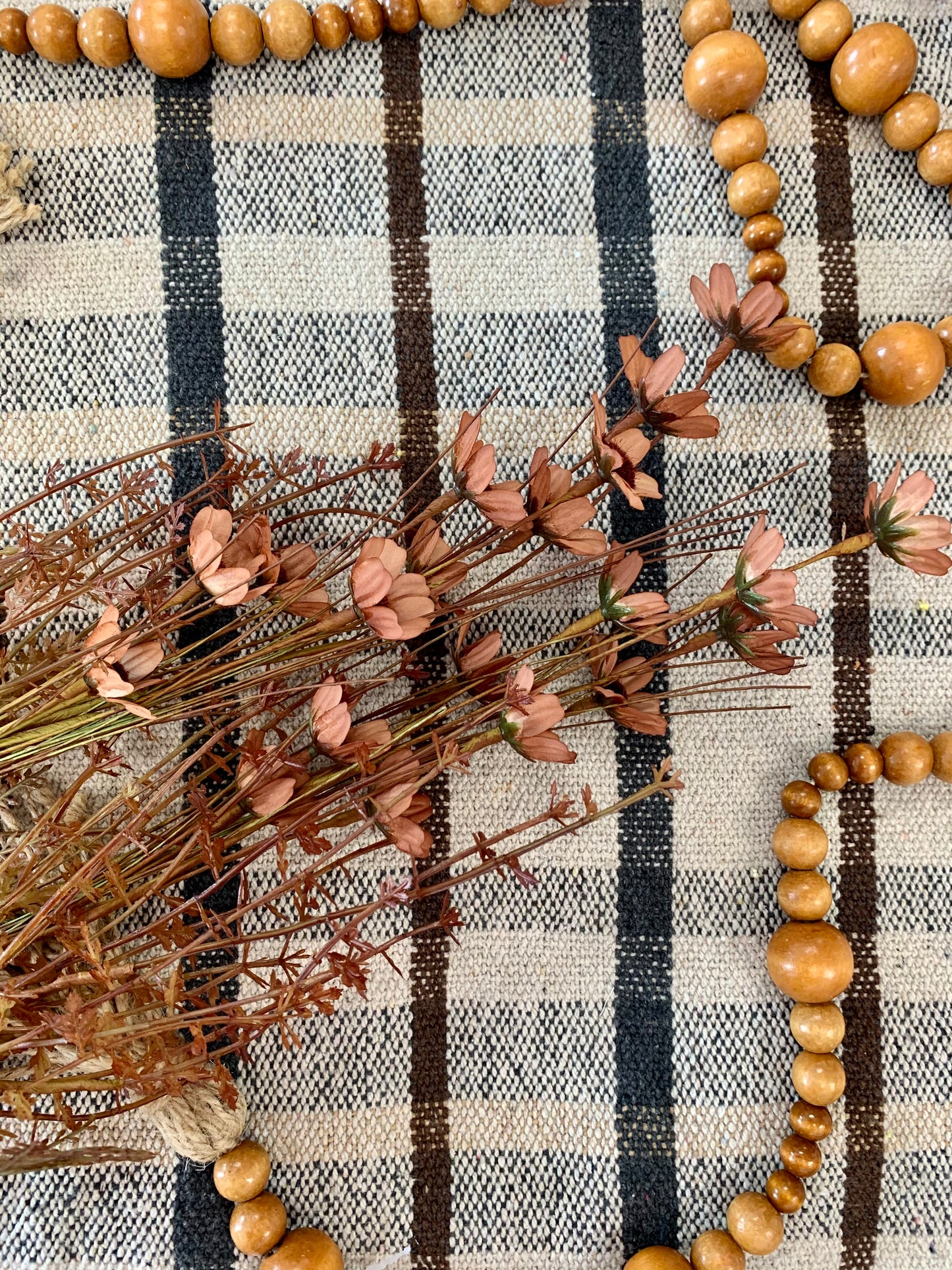 Rust Faux Floral Wildflower Bunch