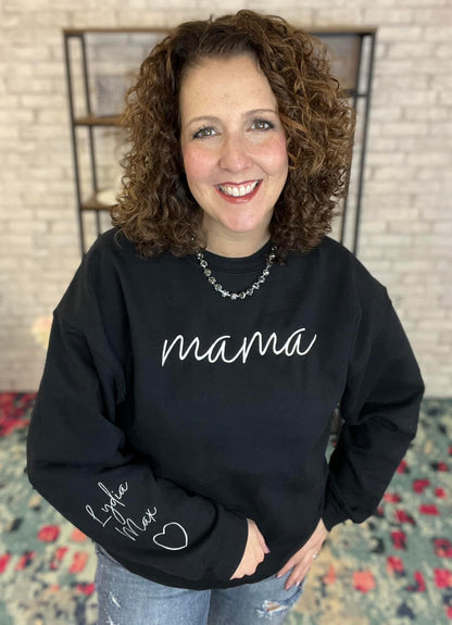 PREORDER Custom Mama Embroidered Sweatshirt