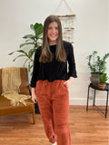 Terra Cotta Sherpa Lounge Pants