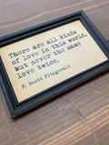 Framed Wall Quote - F. Scott Fitzgerald