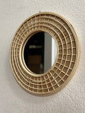 Round Wicker Mirror