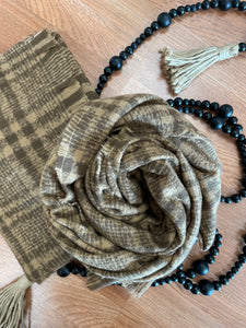 Brown Neutral Oblong Scarf