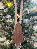 Wooden Tree Beaded Ornament