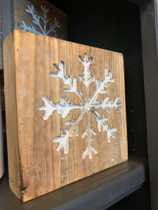 Snowflake Wood Sign