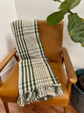 Green Plaid Throw Blanket