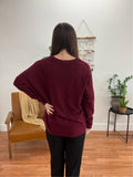 Merlot Cozy Fleece Cardigan