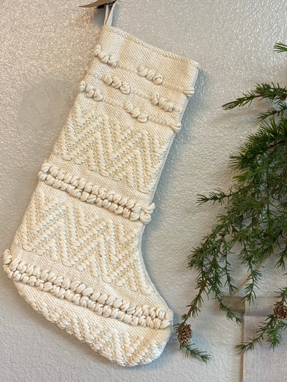 Large Cream Cotton Stocking