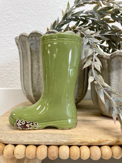 Stoneware Boot Vase