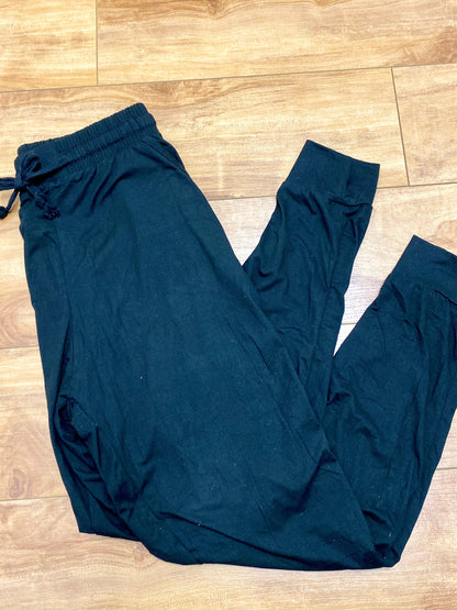 Black Brushed Joggers