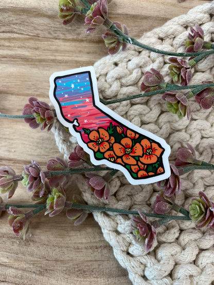 Dreamy California State Sticker