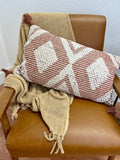 Terra Cotta Diamond Tassel Pillow