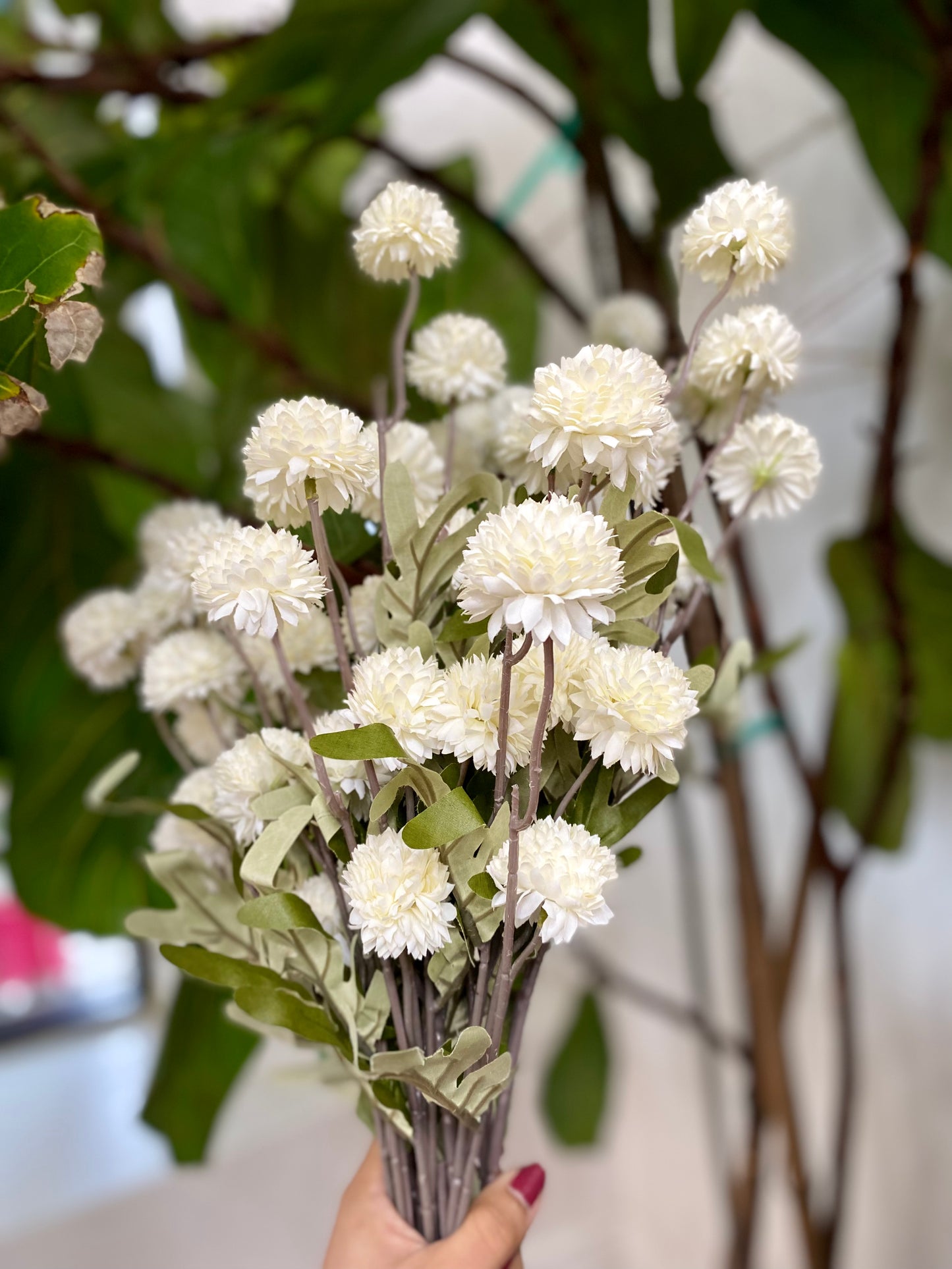 White Thistle Floral Stem