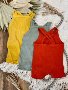 Strappy Ribbed Baby Romper