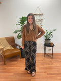 Black Boho Wide Leg Pants