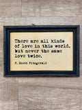 Framed Wall Quote - F. Scott Fitzgerald