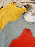 Strappy Ribbed Baby Romper