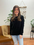 Black Basic Soft & Stretchy Sweater