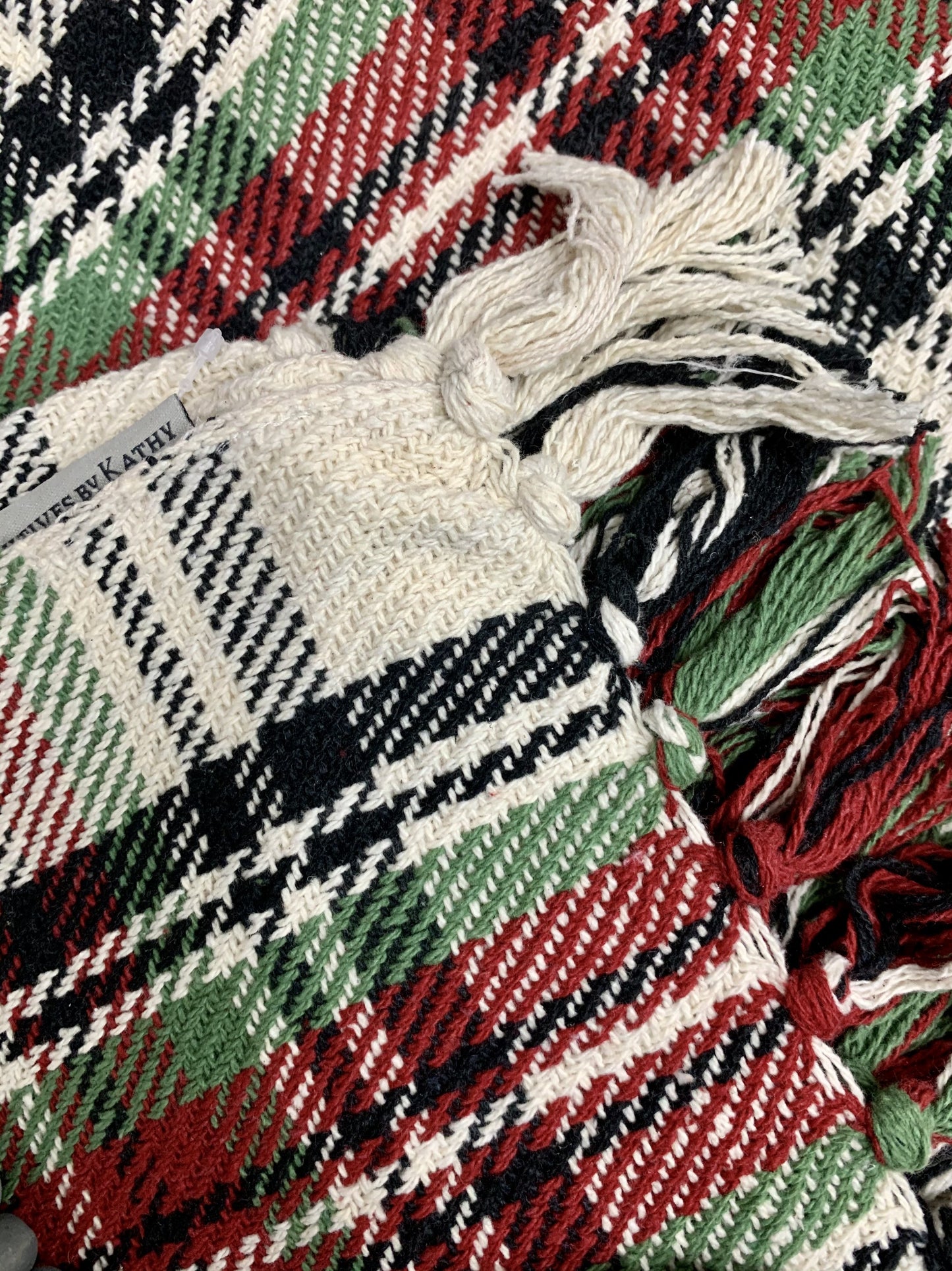 Cream Plaid Throw Blanket – Terra Cottage - Main Image