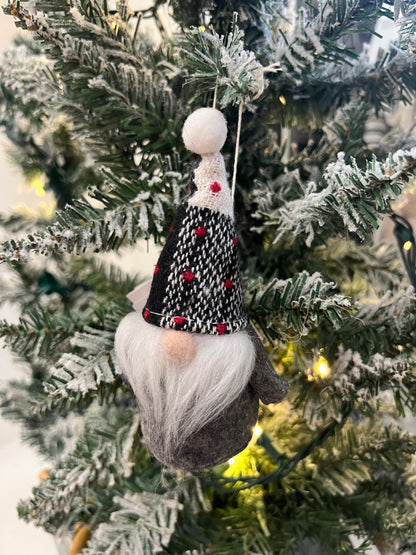 Charcoal Nordic Gnome Ornament