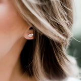 Herkimer Diamond Stud Earrings - Barberry + Lace