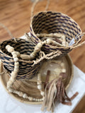 Black and Natural Decorative Basket